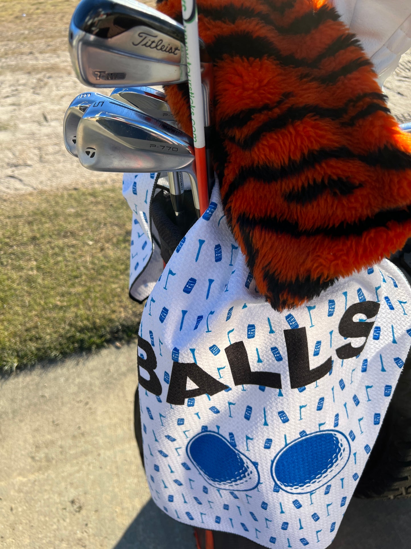 The Face & The Balls | Funny Golf Towel