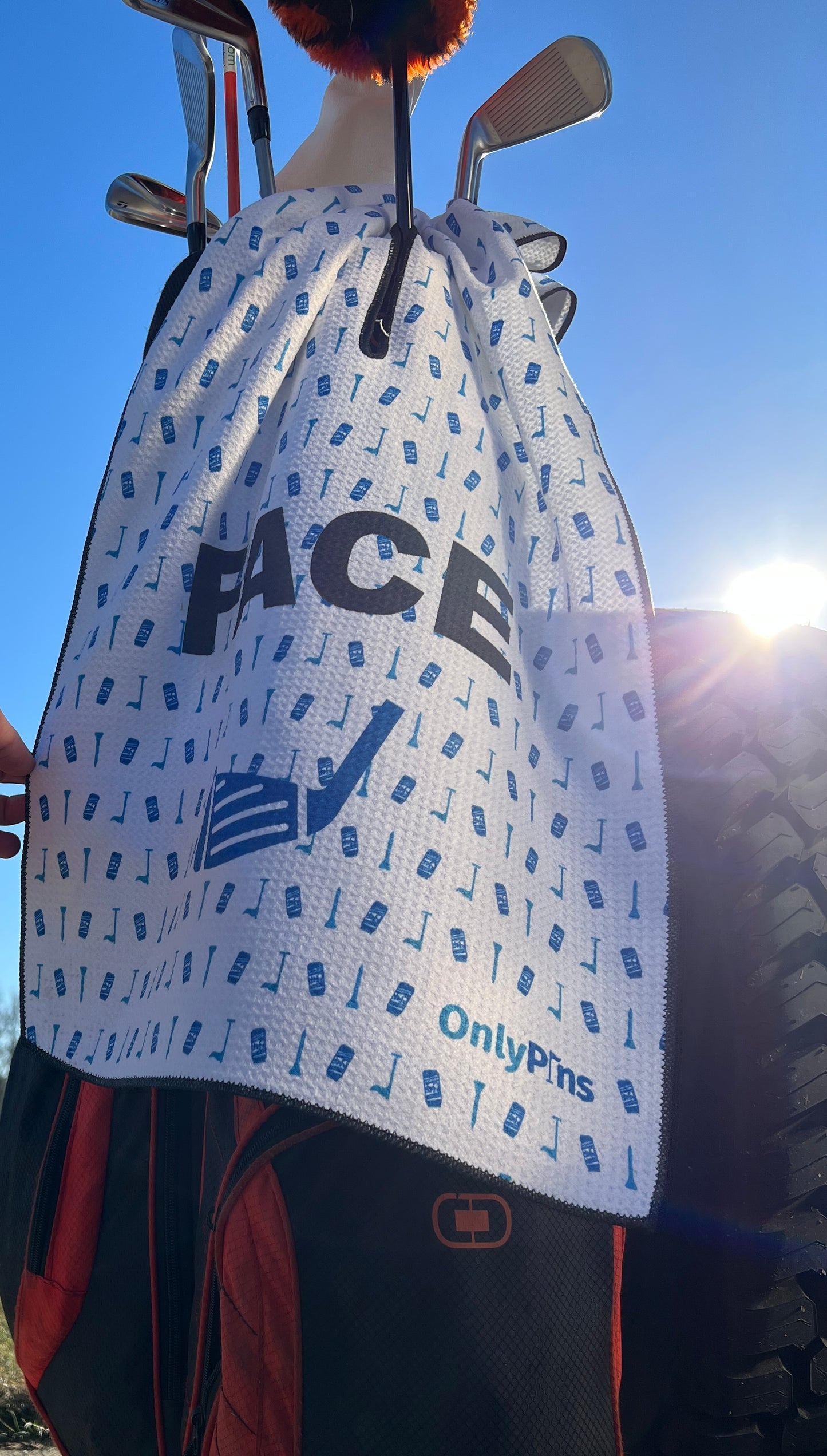 The Face & The Balls | Funny Golf Towel